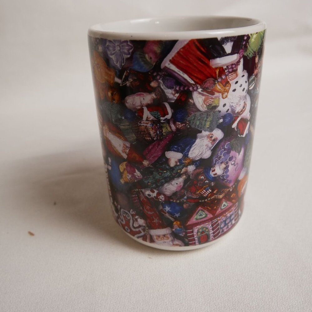 Christopher Radko Home For The Holidays Porcelain Mug 16 Ounces OOP New in Box - Picture 4 of 6